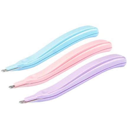 ZZTX 3 PCS Professional Magnetic Staple Remover Puller Rubberized Staples Remover Staple Removal Tool for School Office Home(Blue. Pink. Purple)
