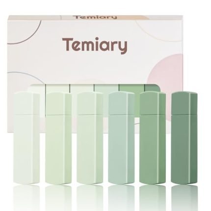 Temiary 6Pcs Mini White Out Tapes for Instant Correction. Cute Whiteout for Writing. Aesthetic Correction Tape Set Easy To Use for Students School Office Supplies (Green)